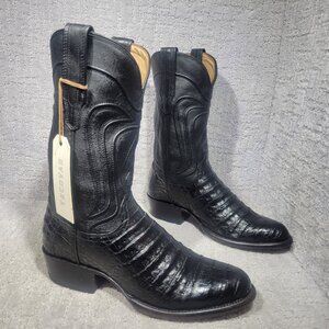 Tecovas Dillion Men's Size US 9D Midnight Caiman Versatile Mid Top Cowboy Boots.